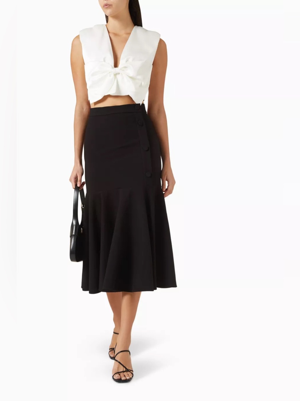 Sandro Amorea Long Ruffled Skirt